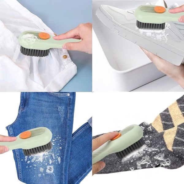 Hygienzz Multifunctional Soft Bristles Soap Dispensing Shoe Scrub Brush with Liquid Dispenser (Pack 1) - Image 7