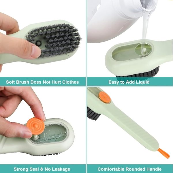 Hygienzz Multifunctional Soft Bristles Soap Dispensing Shoe Scrub Brush with Liquid Dispenser (Pack 1) - Image 6