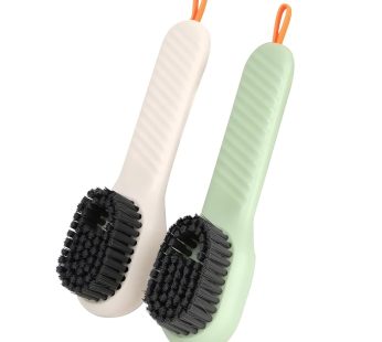Hygienzz Multifunctional Soft Bristles Soap Dispensing Shoe Scrub Brush with Liquid Dispenser (Pack 2)